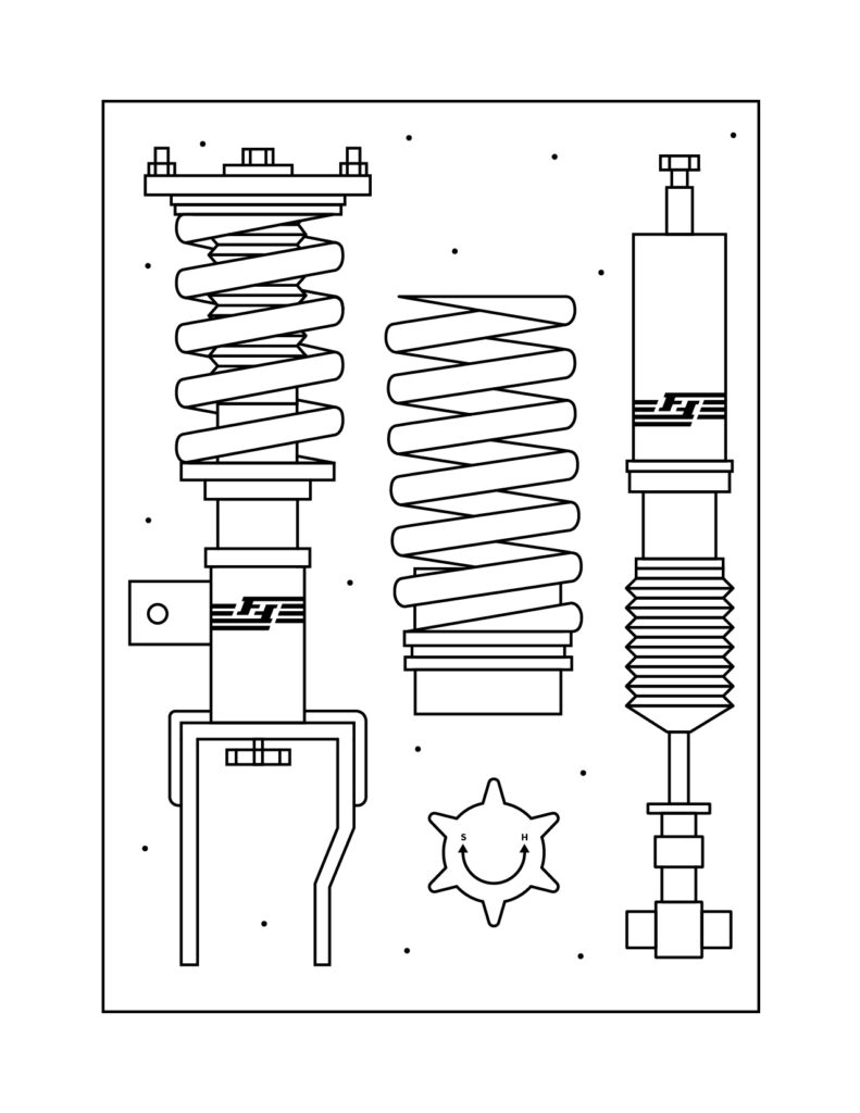 Car Coloring Page Suspension Parts