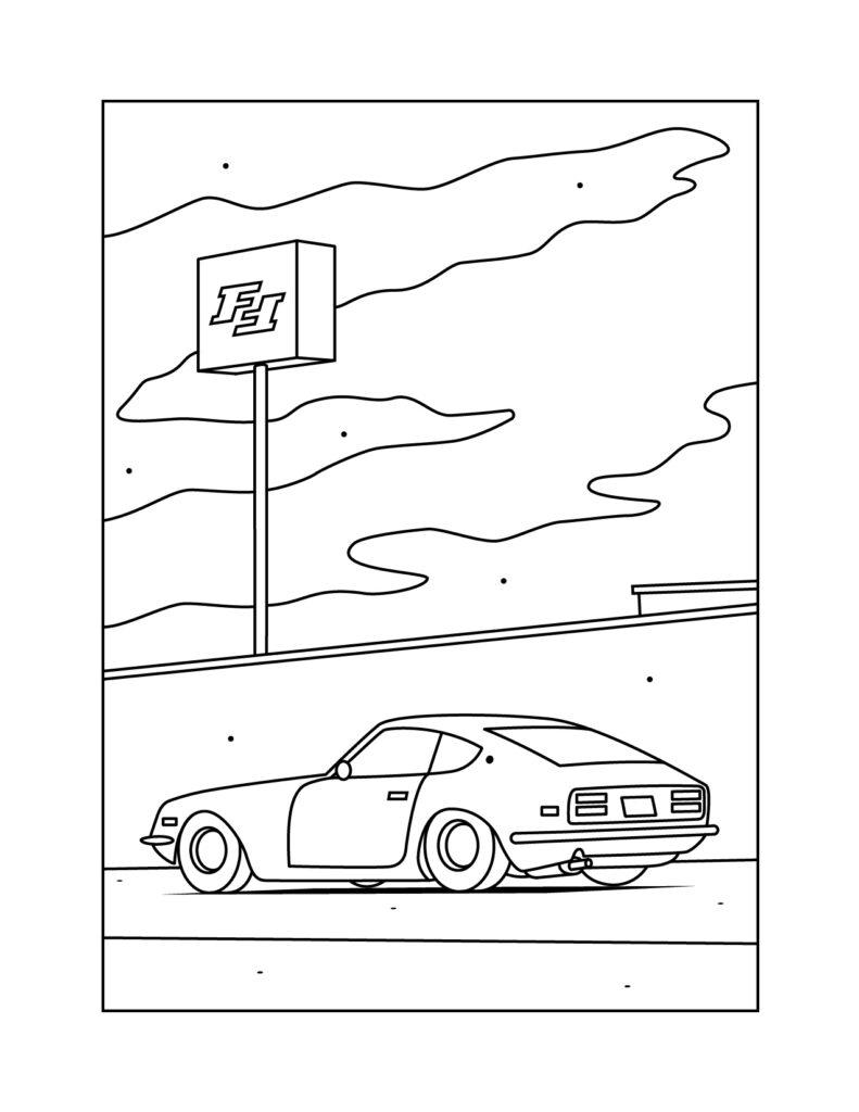 Car Coloring Page Download 240z Function and Form